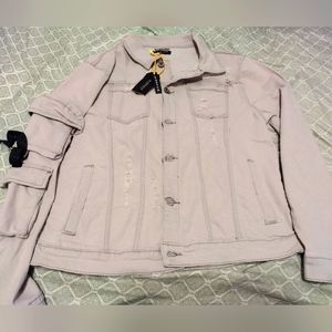M Society 2XL Bone Jean Jacket
